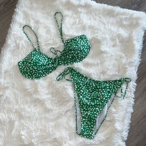 Shein Green Polka Dot Bikini